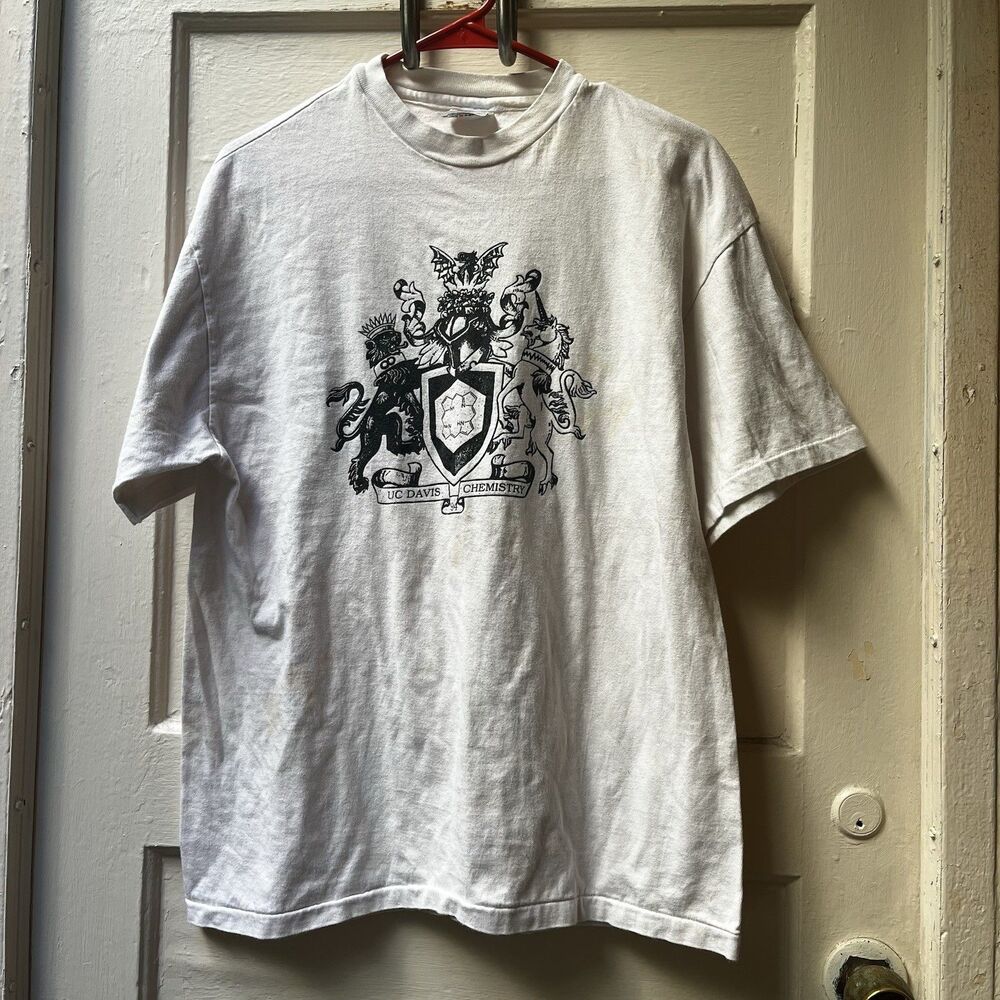 Vintage 1994 UC Davis Chemistry Department T Shirt Large Single Stitch USA Nerd